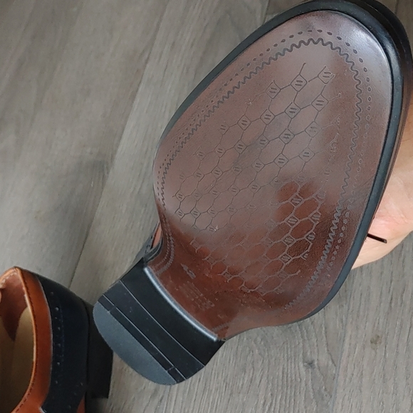 Navy and brown Derby's shoes - Picture 3 of 4